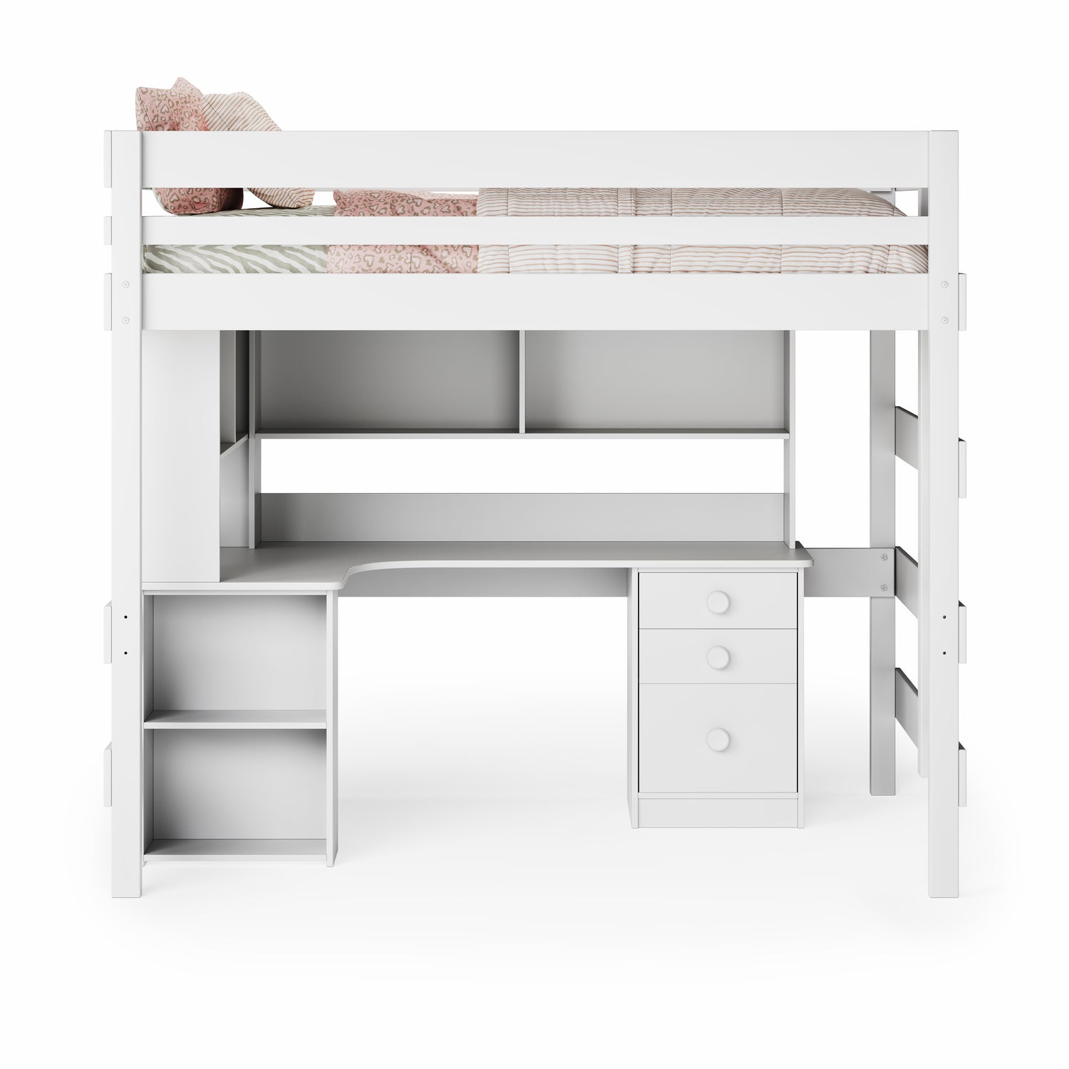 Loft Bed Corner Desk Space Saver