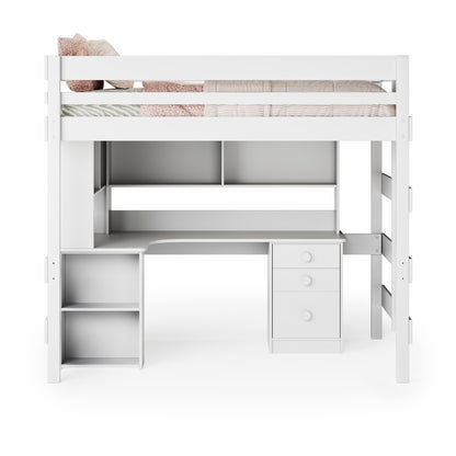 Loft Bed Corner Desk Space Saver