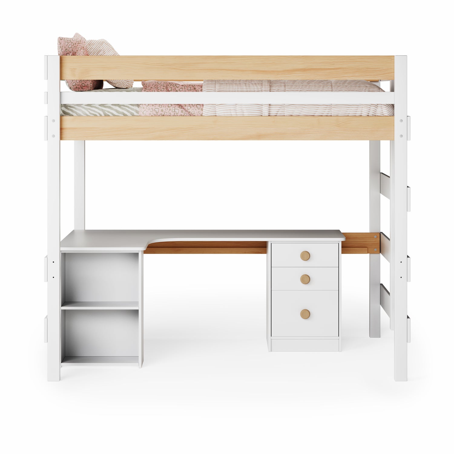 Loft Bed Corner Desk Space Saver