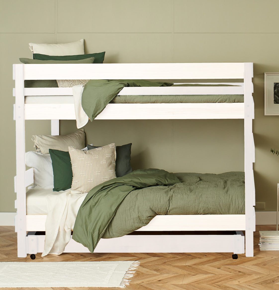 Ladderless Bunk Bunk Bed with built in End Ladder – Bunkers.com.au