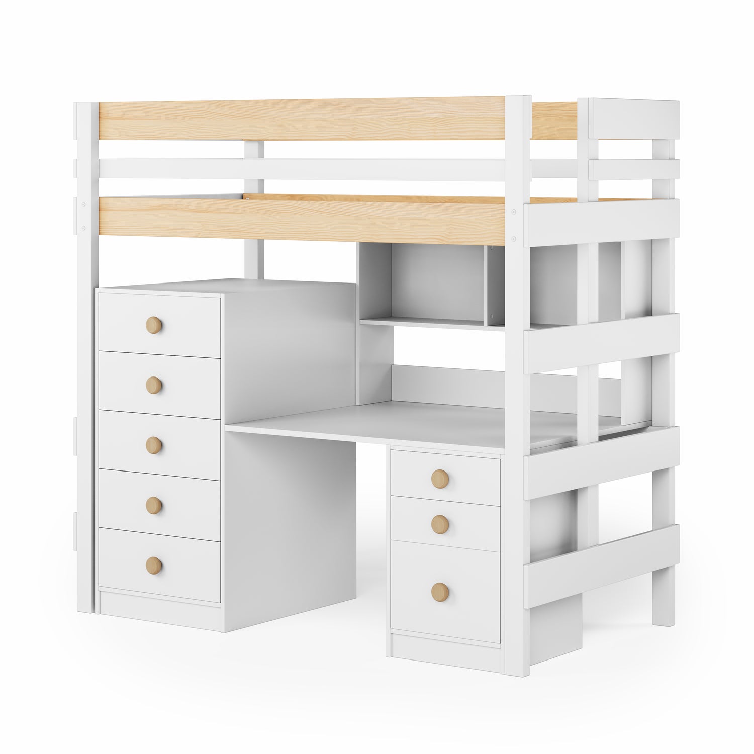 Loft Bed Bench Desk Space Saver