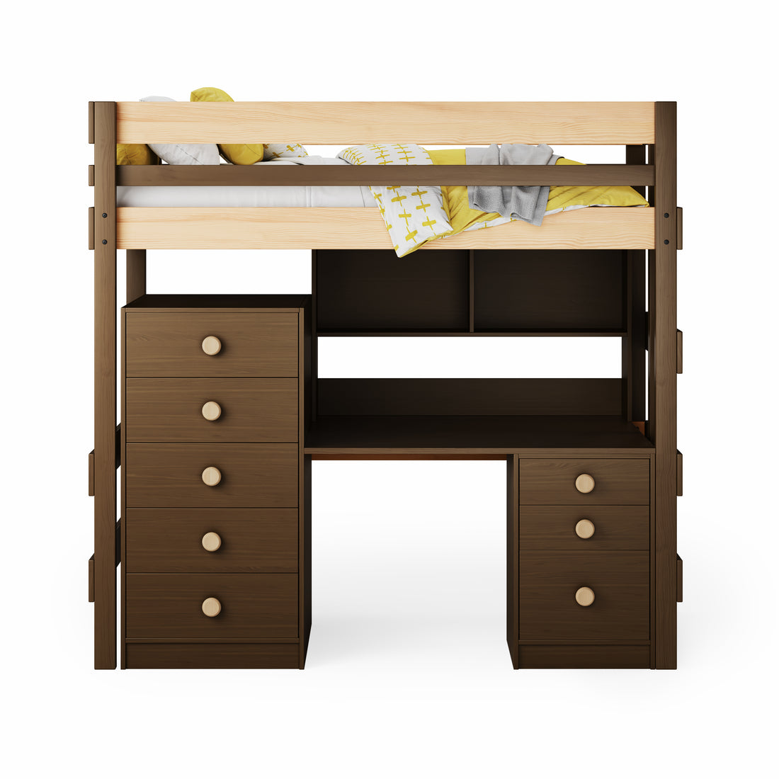 Loft Bed Bench Desk Space Saver