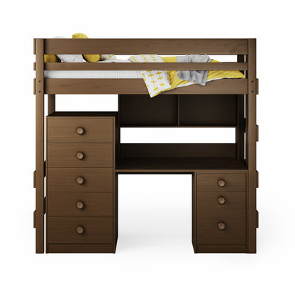 Loft Bed Bench Desk Space Saver