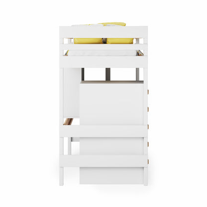 Loft Bed Bench Desk Space Saver