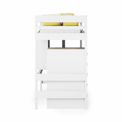 Loft Bed Bench Desk Space Saver
