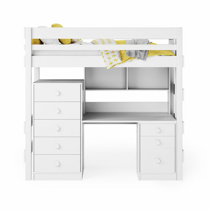 Loft Bed Bench Desk Space Saver