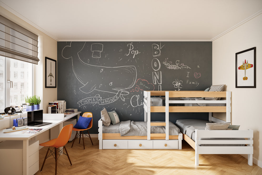 Lo-Line Long-Wall Bunk Bed with Standard Bed