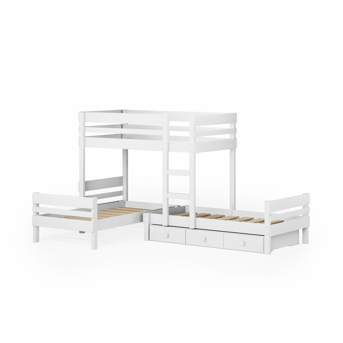 Mid-Line Long-Wall Bunk Bed with Standard Bed
