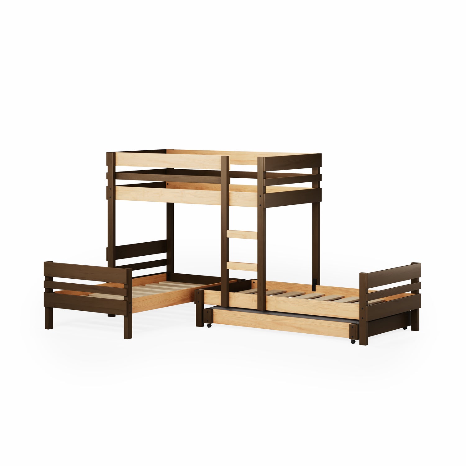 Mid-Line Long-Wall Bunk Bed with Standard Bed