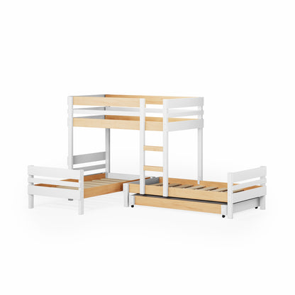 Mid-Line Long-Wall Bunk Bed with Standard Bed