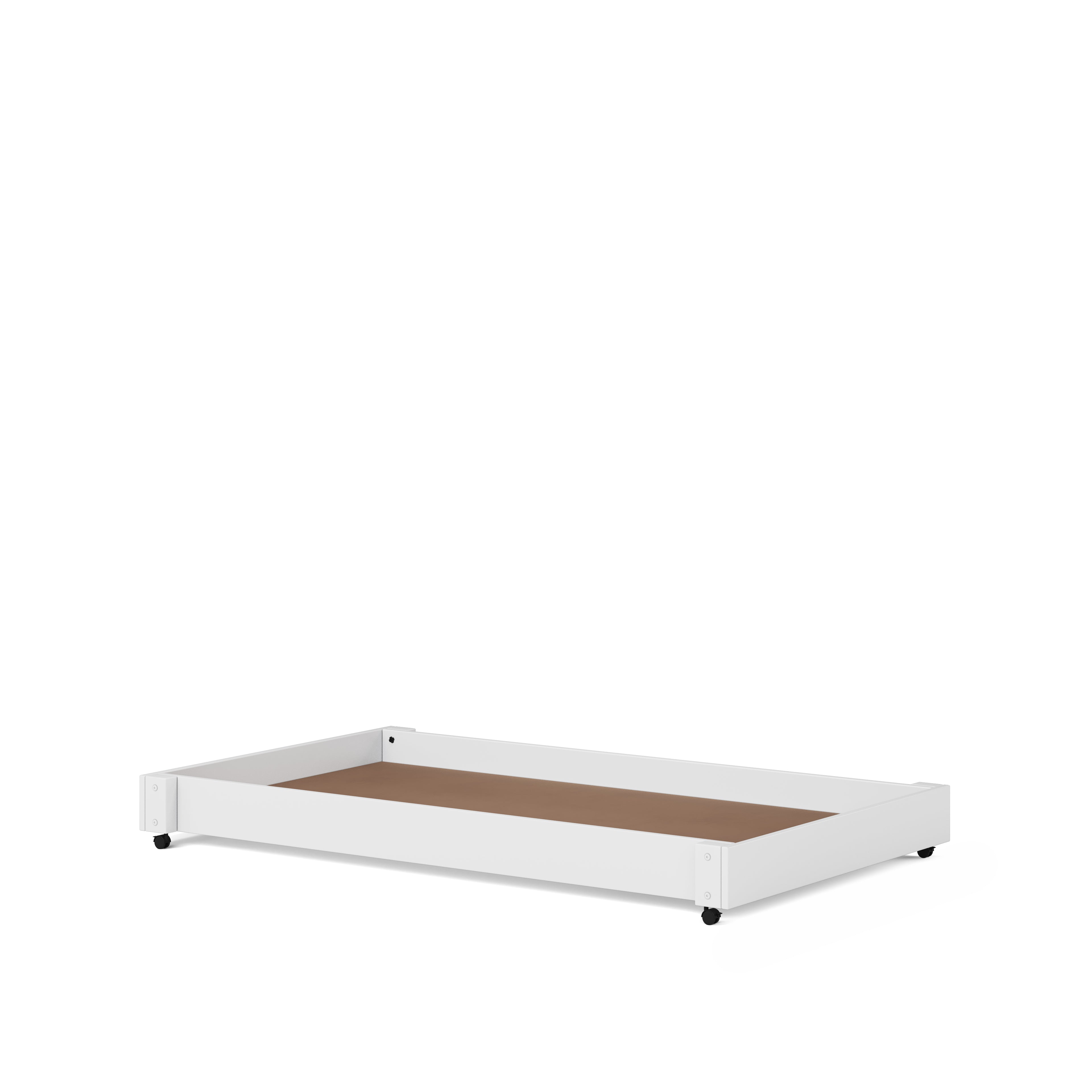 neat white trundle bed to fit below Bunkers beds or bunk beds