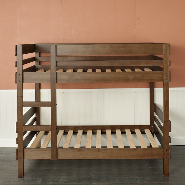 Double Bunk Bed, solid slat base