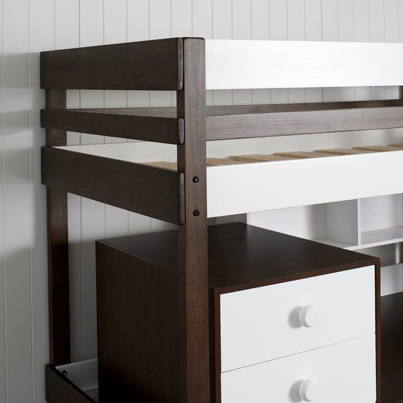 storage chest close up with study loft bed