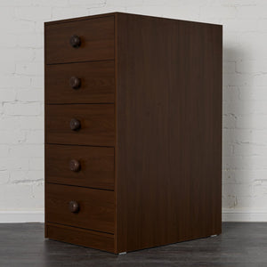 Midline chest. Large 5 drawer storage chest pictured in Elm stain finish.