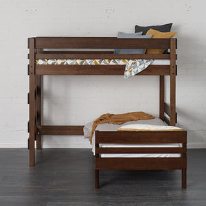 Single or King Single L shaped bunk bed in Elm