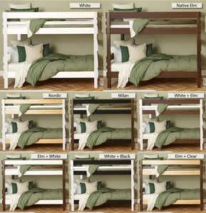 End ladder bunk bed finishing options