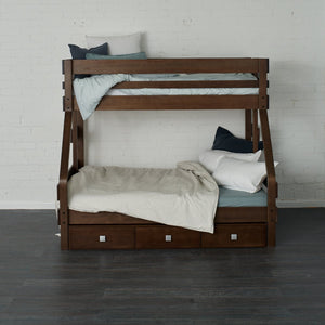 single over double, or king single over queen bunk bed with under bed storage drawers